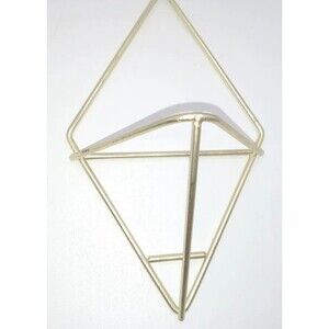 1) Umbra Gold Tone Wall Decoration to Hold Succulents 4.5" X 8.5" Gold Tone